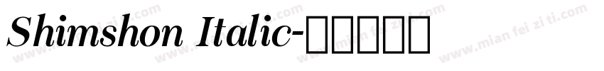Shimshon Italic字体转换